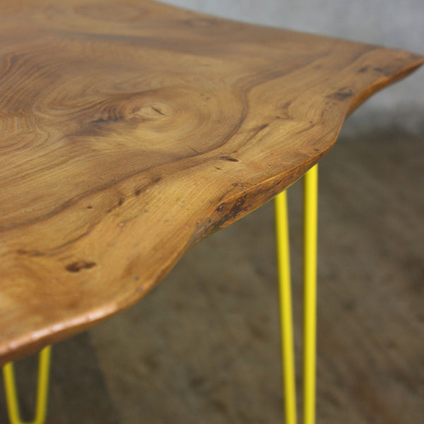 Waney Edge Elm Hairpin Table/Desk